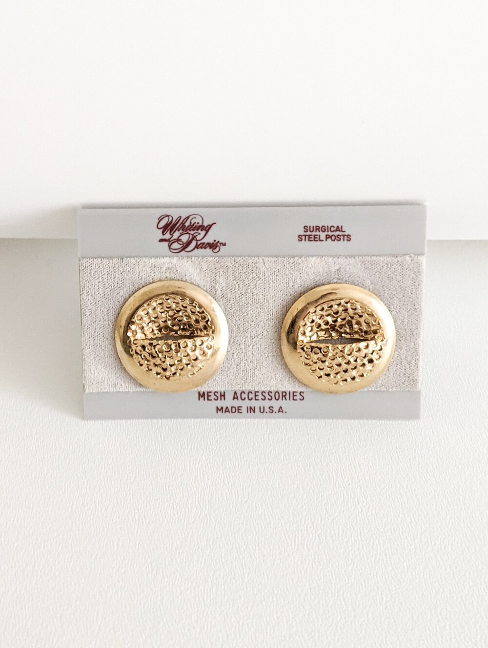 Vintage Gold Tone Earrings Whitling & Davis